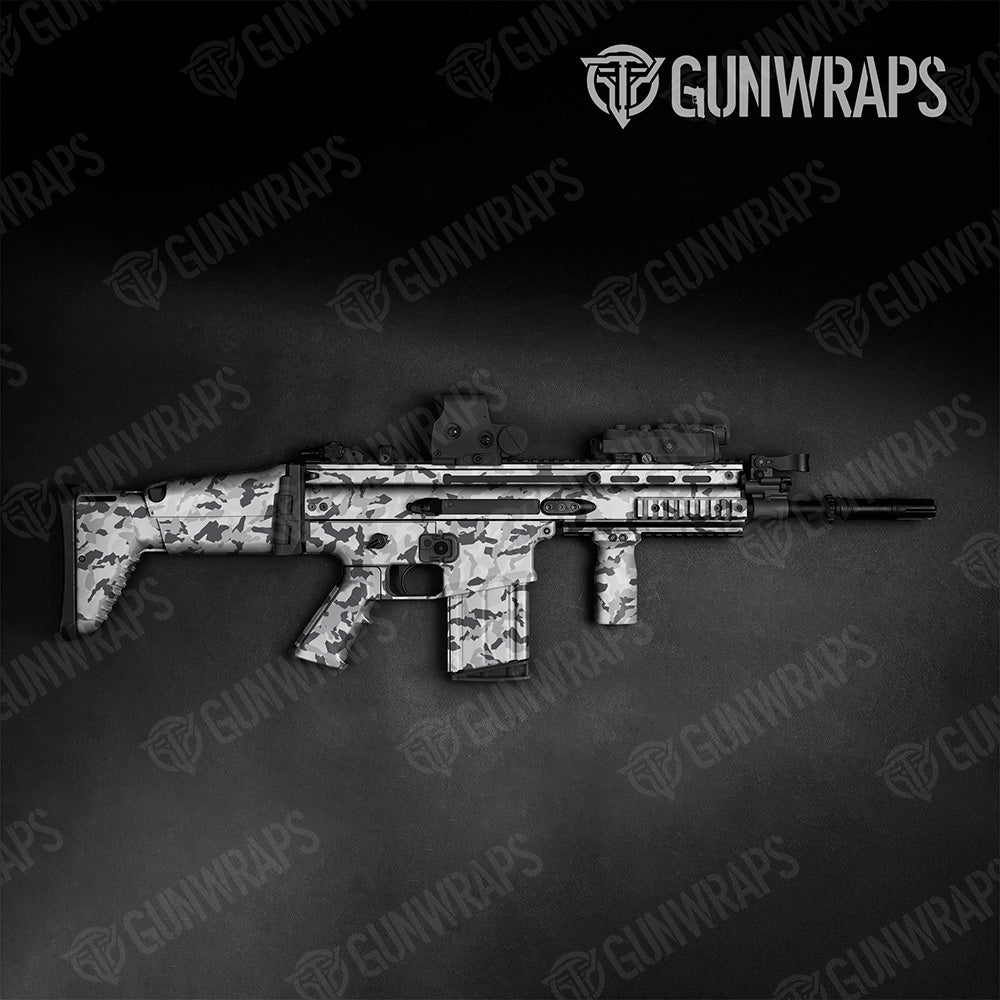 Tactical Erratic Snow Camo Gun Skin Vinyl Wrap