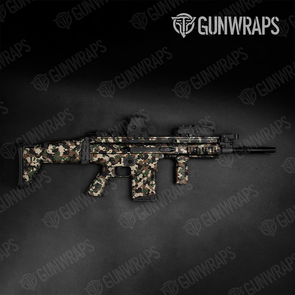 Tactical Cumulus Woodland Camo Gun Skin Vinyl Wrap