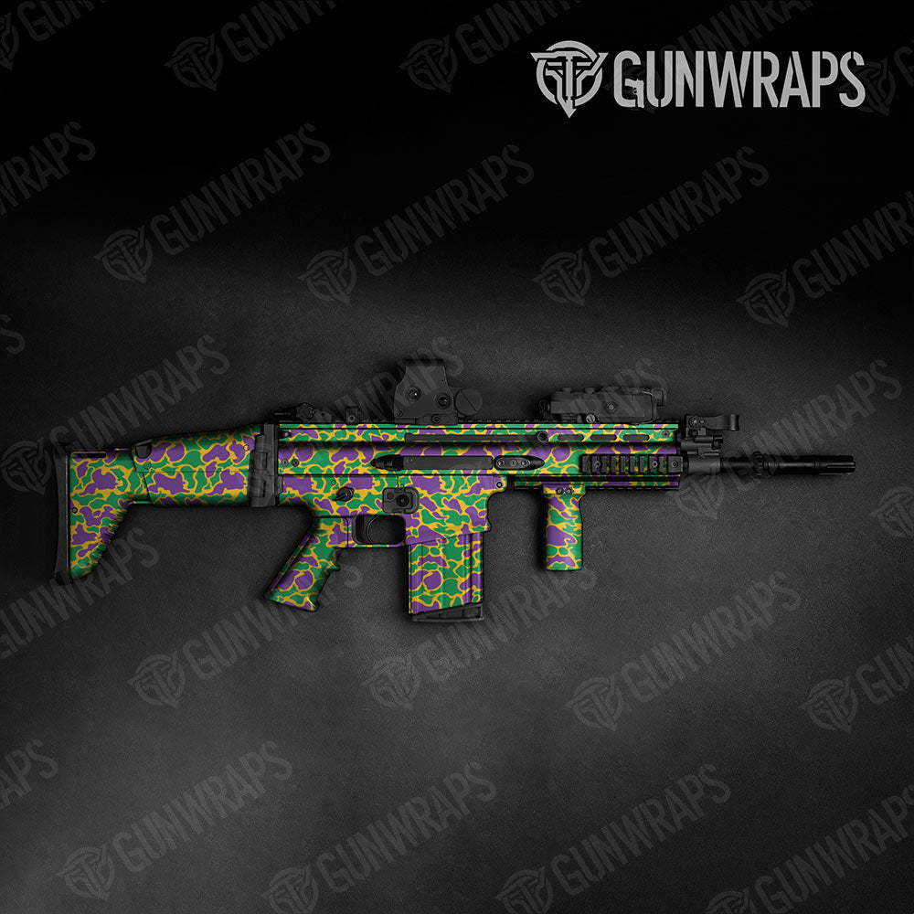 Old School Duck Mardi Gras Tactical Gun Skin Vinyl Wraps