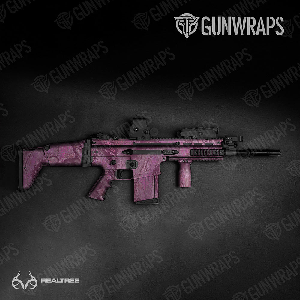 Tactical Realtree Aspect Cranberry Camo Gun Skin Vinyl Wrap