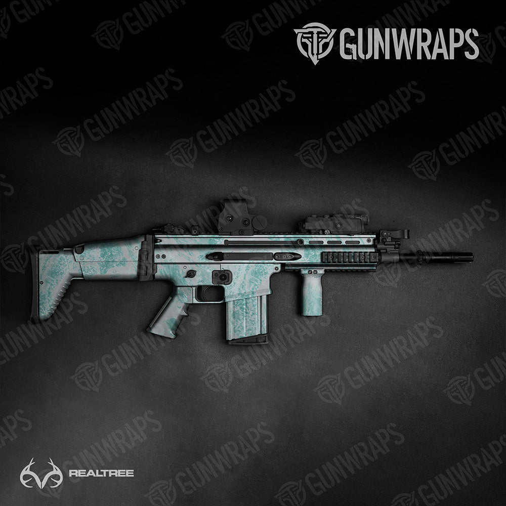 Tactical Realtree Aspect Ice Water Camo Gun Skin Vinyl Wrap