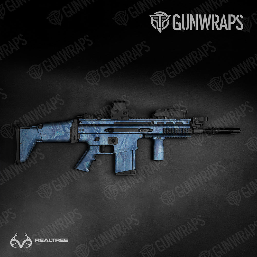 Tactical Realtree Aspect Ocean Blue Camo Gun Skin Vinyl Wrap