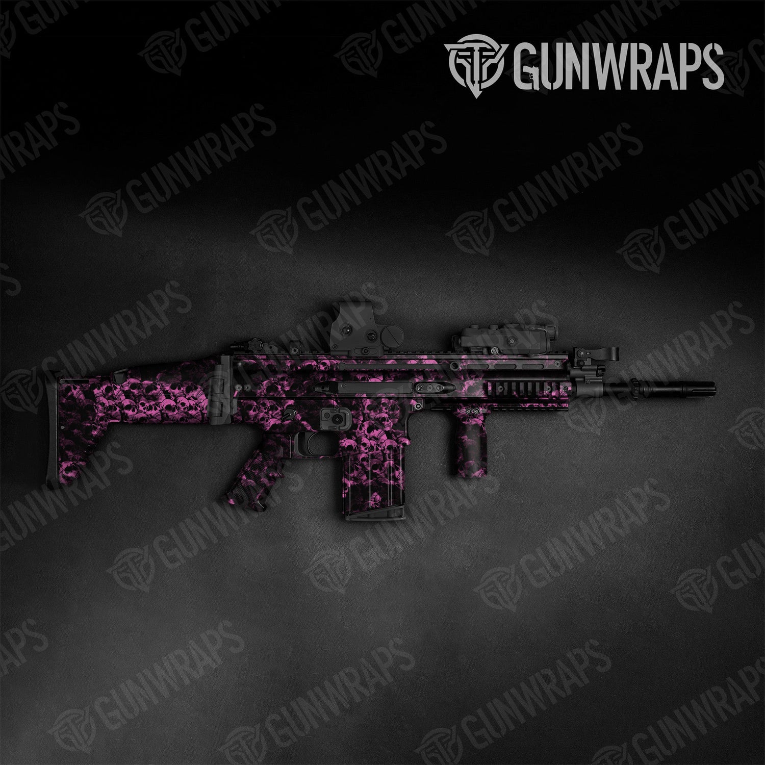 Skull Pink Tactical Gun Skin Vinyl Wraps