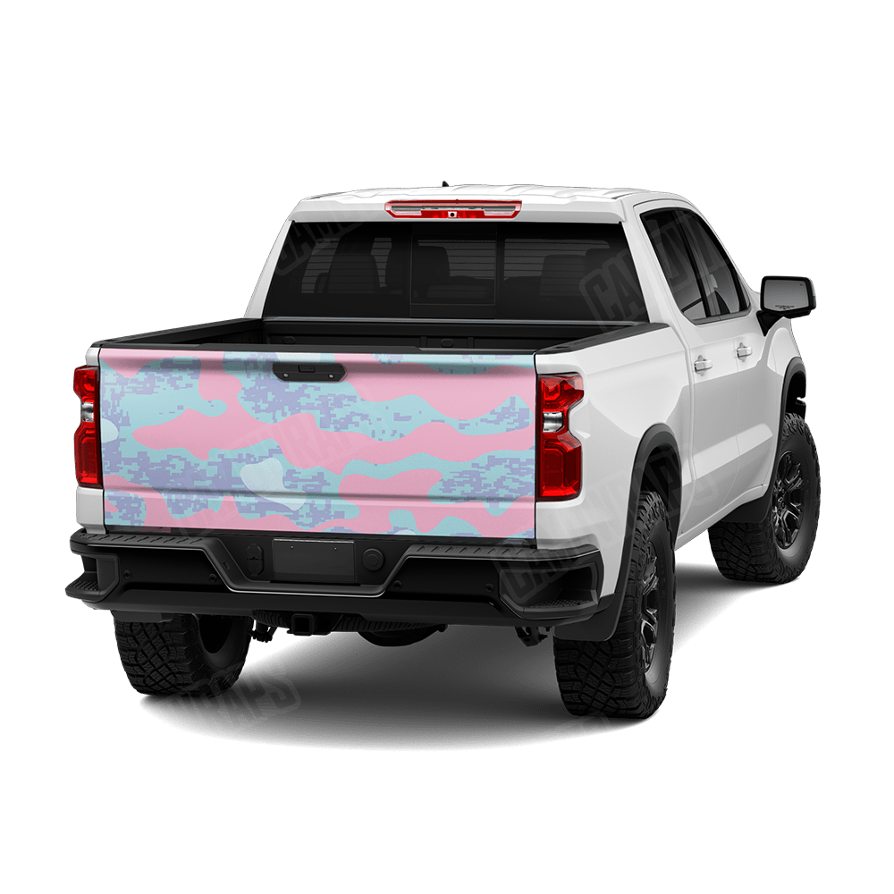 Compound Cotton Candy Camo Tailgate Vinyl Wrap