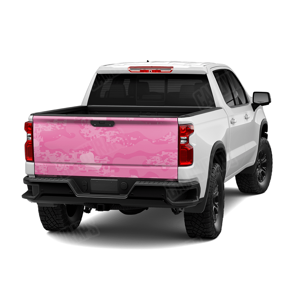 Compound Elite Pink Camo Tailgate Vinyl Wrap