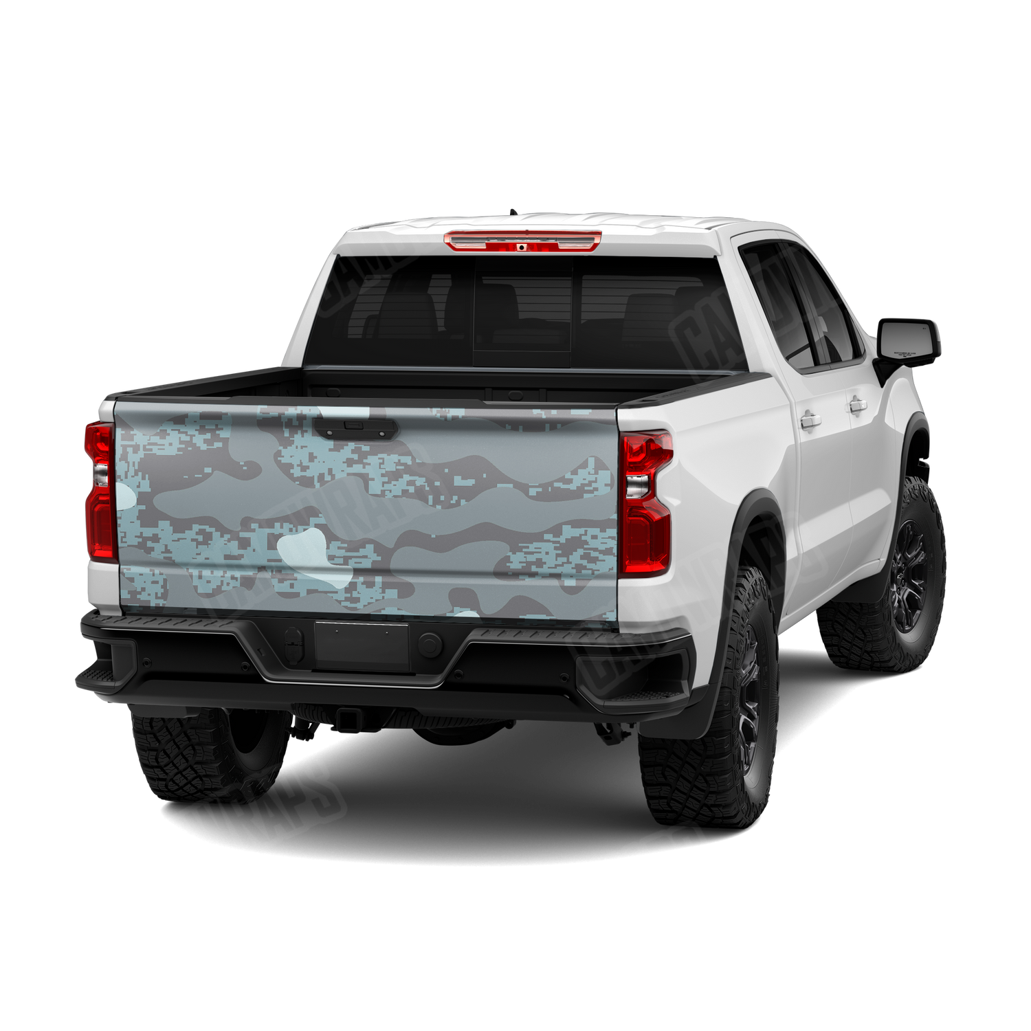 Compound Overcast Camo Tailgate Vinyl Wrap