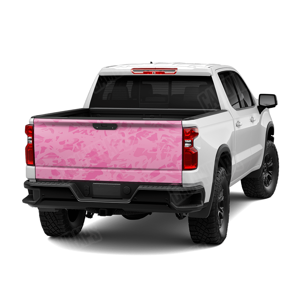 Crystal Elite Pink Camo Tailgate Vinyl Wrap