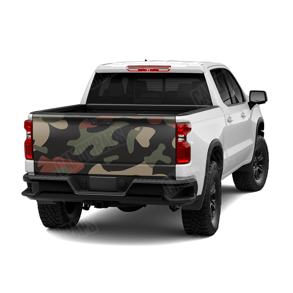 Jumbo Classic Militant Copper Camo Tailgate Vinyl Wrap