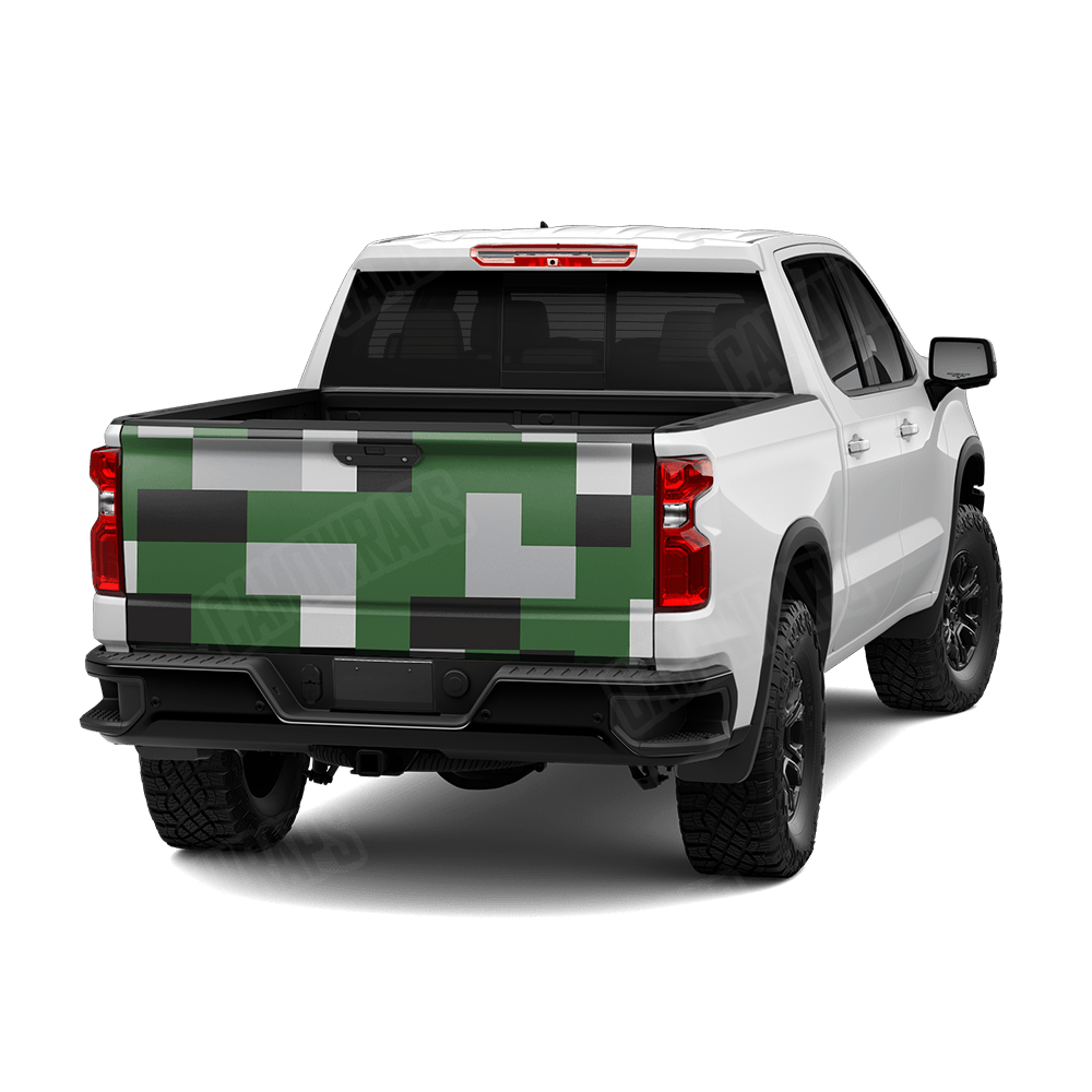 Pixel Green Tiger Tailgate Wraps