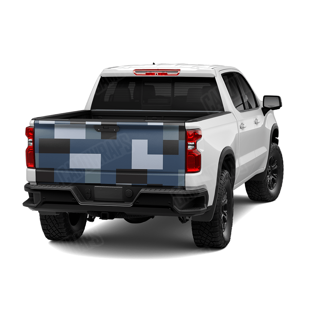 Pixel Navy Tailgate Wraps