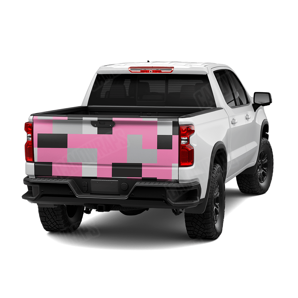Pixel Pink Tiger Tailgate Wraps