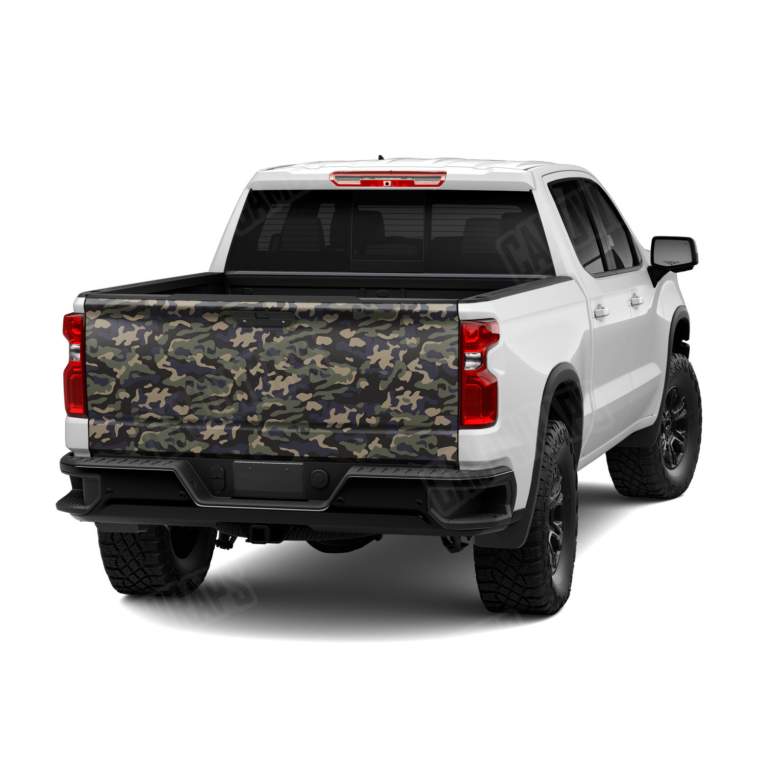 Large Classic Militant Blue Camo Tailgate Vinyl Wrap