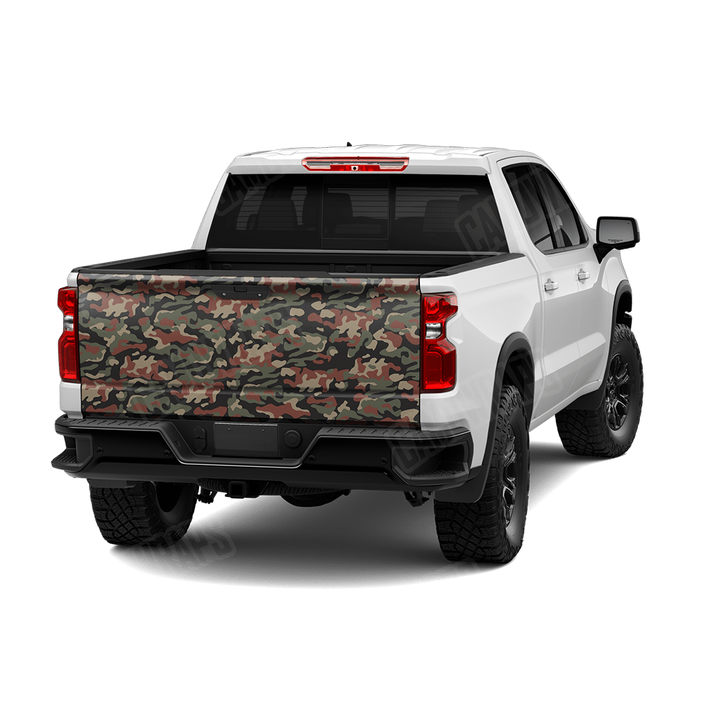 Large Classic Militant Copper Camo Tailgate Vinyl Wrap