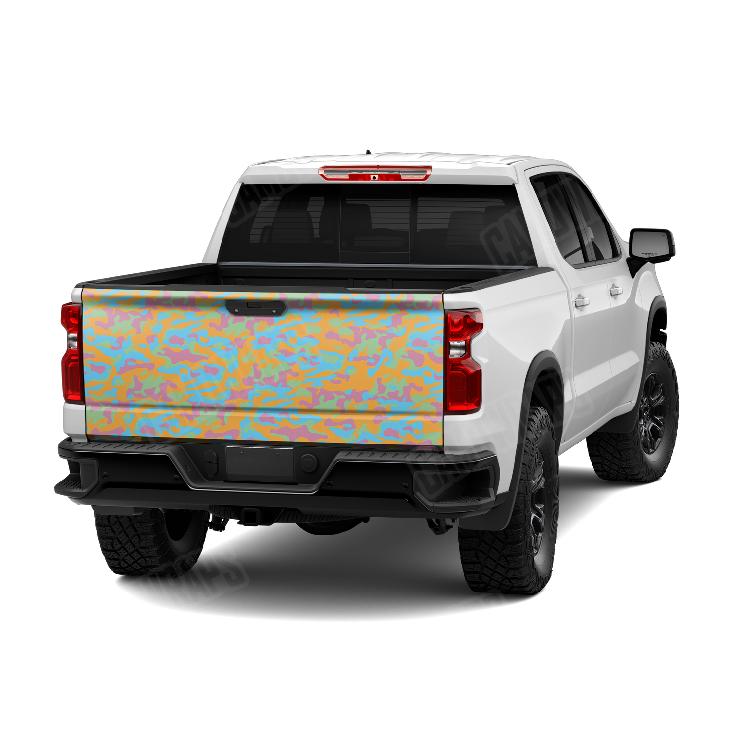 Large Classic Sherbert Camo Tailgate Vinyl Wrap