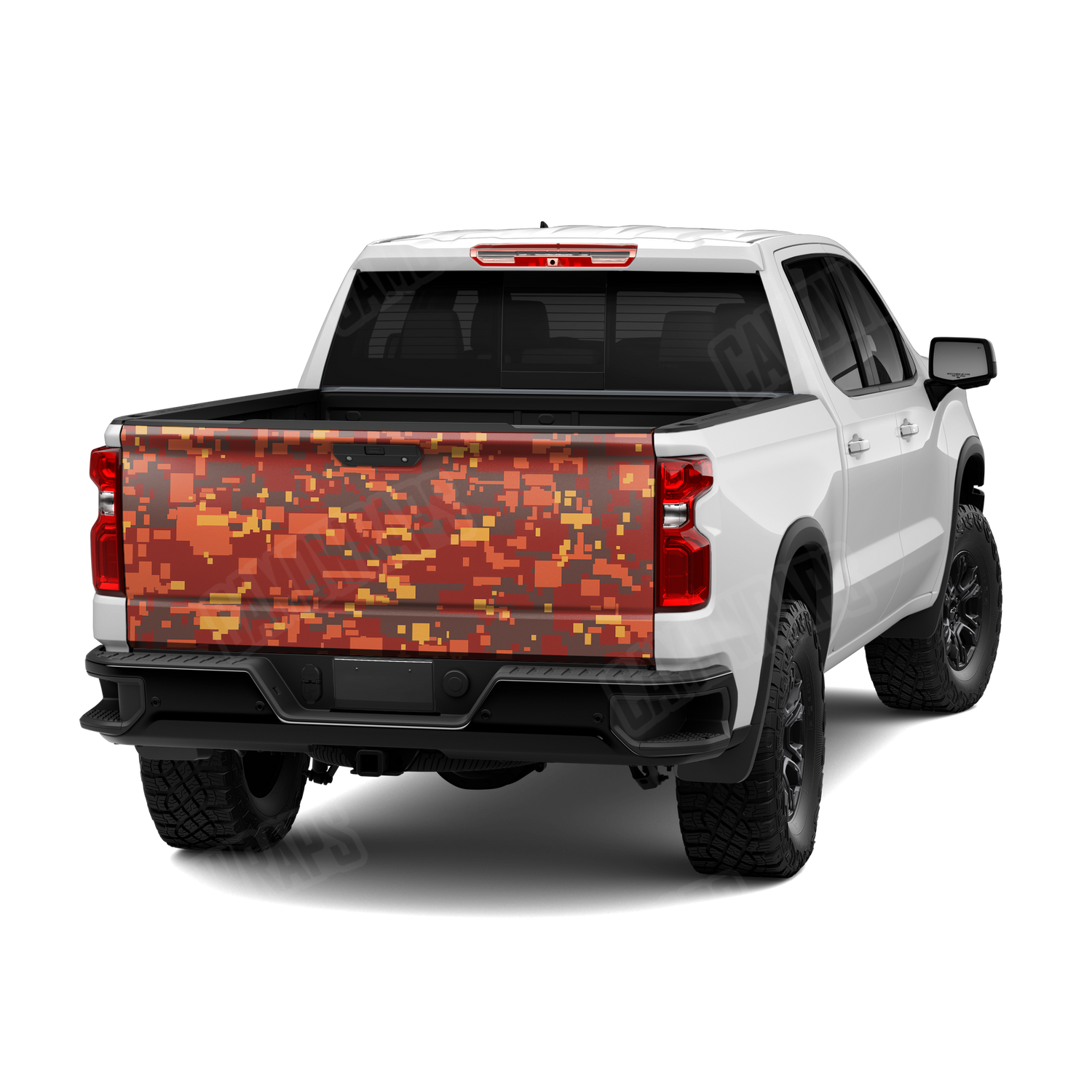Large Digital Autumn Camo Tailgate Vinyl Wrap