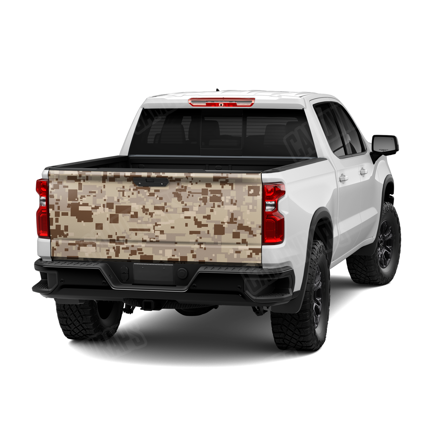 Large Digital Desert Camo Tailgate Vinyl Wrap