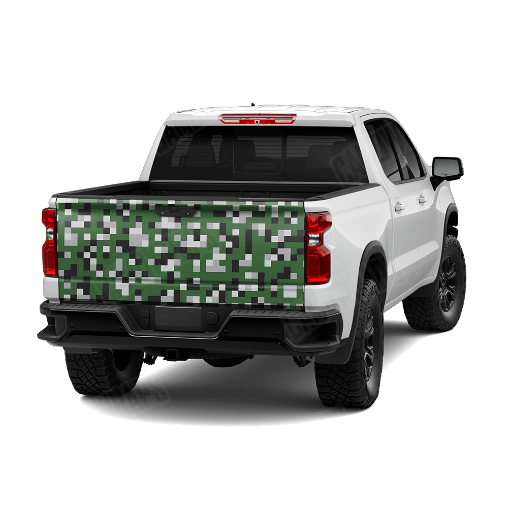 Pixel Green Tiger Tailgate Wraps