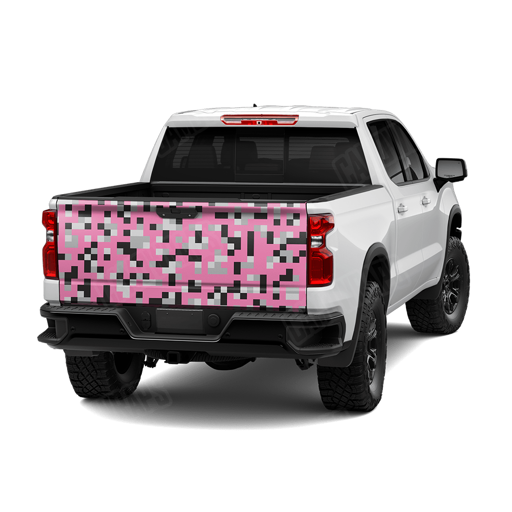 Pixel Pink Tiger Tailgate Wraps