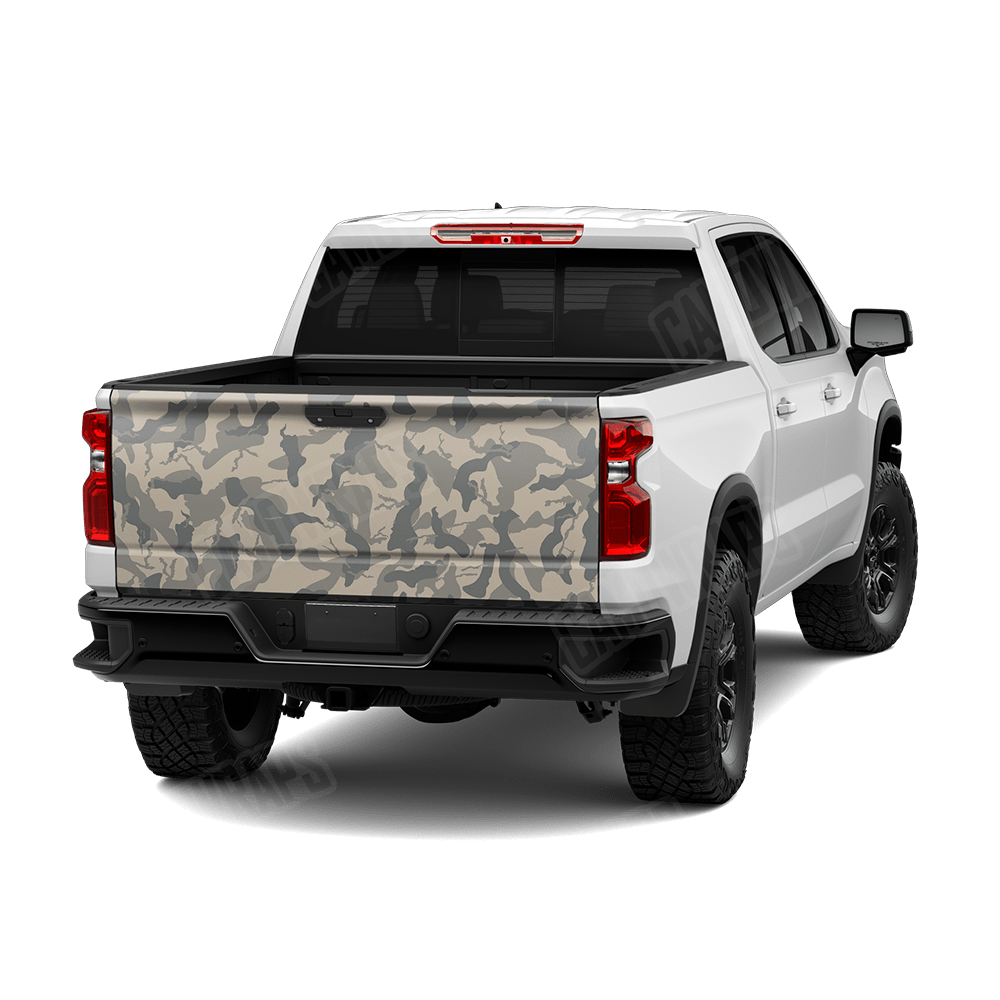 Large Ragged Army Camo Tailgate Vinyl Wrap