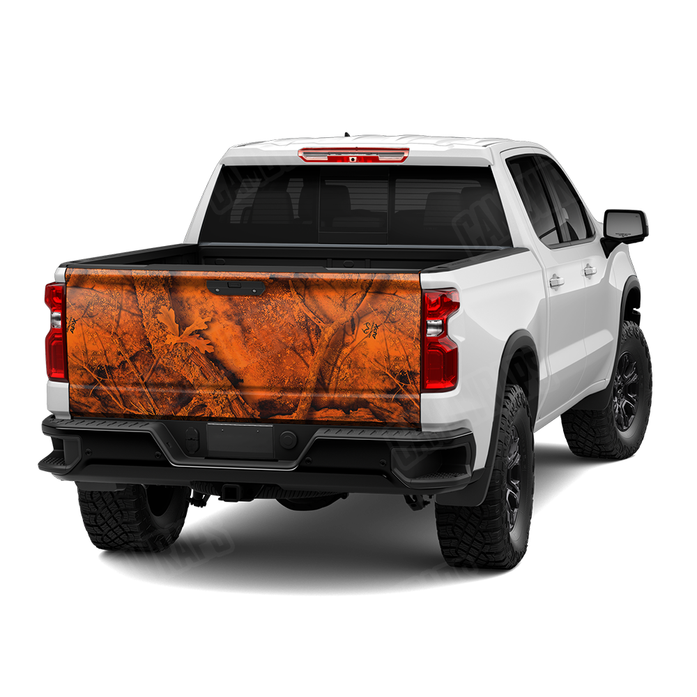 Large Realtree APX Blaze Camo Tailgate Vinyl Wrap