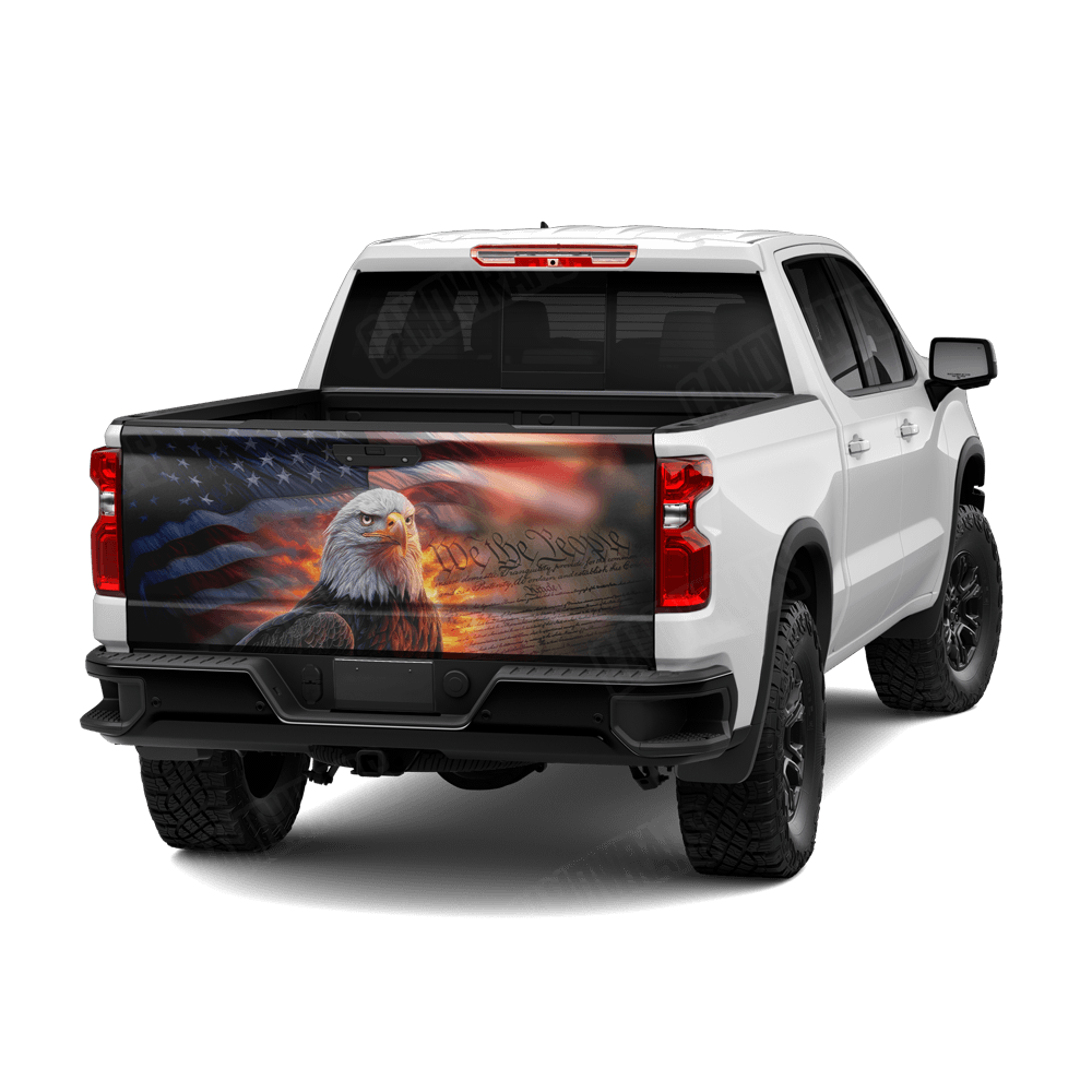 Patriotic Eagle Tailgate Vinyl Wrap