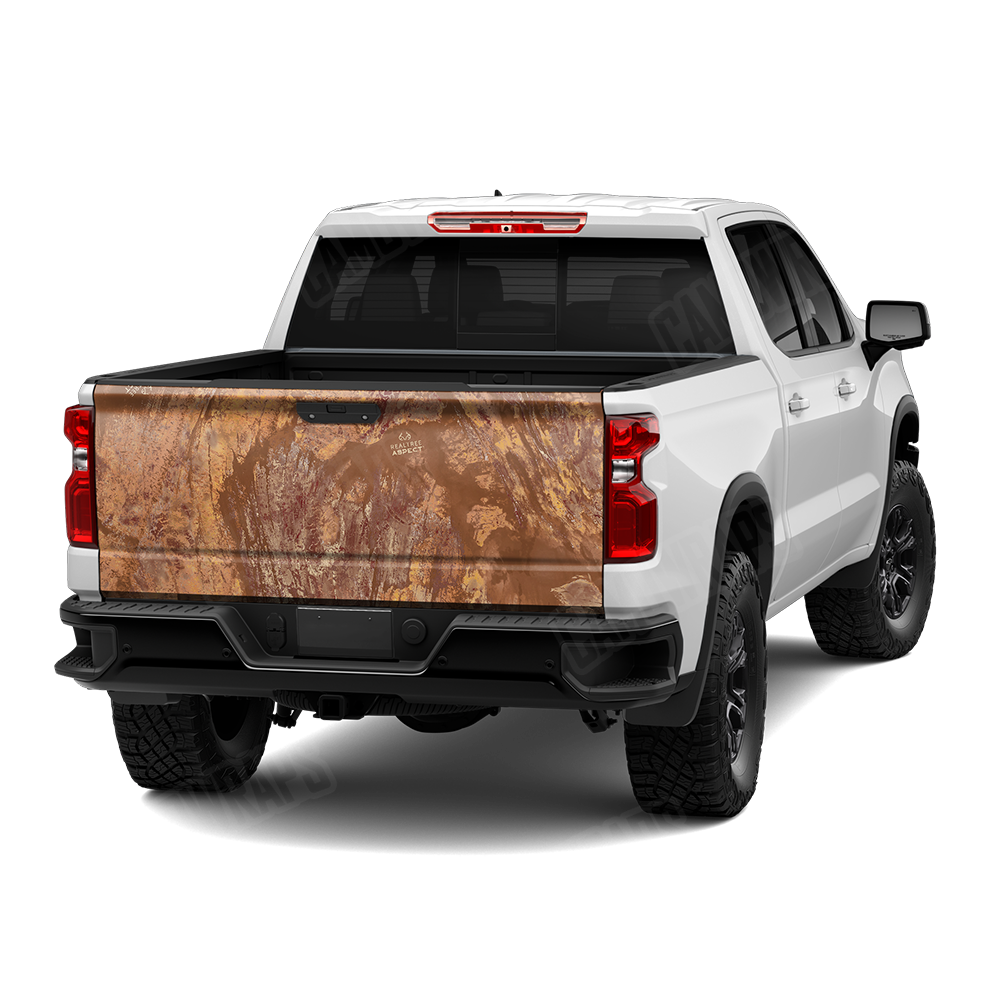 Realtree Aspect Burnt Orange Camo Tailgate Vinyl Wrap