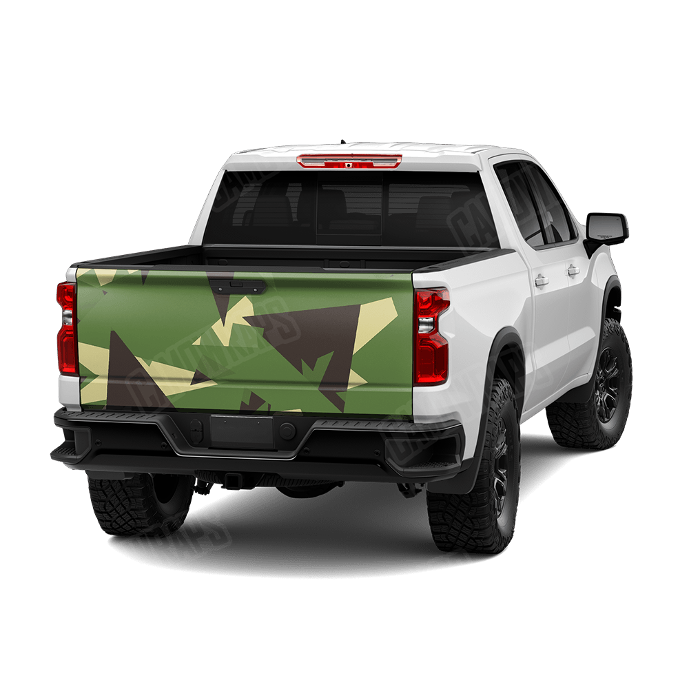 Shattered Jungle Camo Tailgate Vinyl Wrap