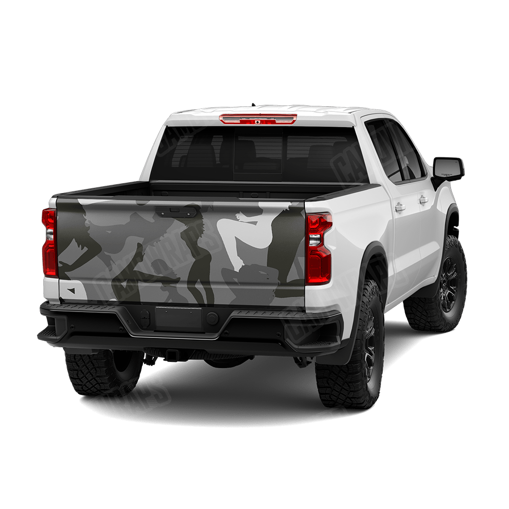 Silhouette More Seductive Urban Camo Tailgate Vinyl Wrap