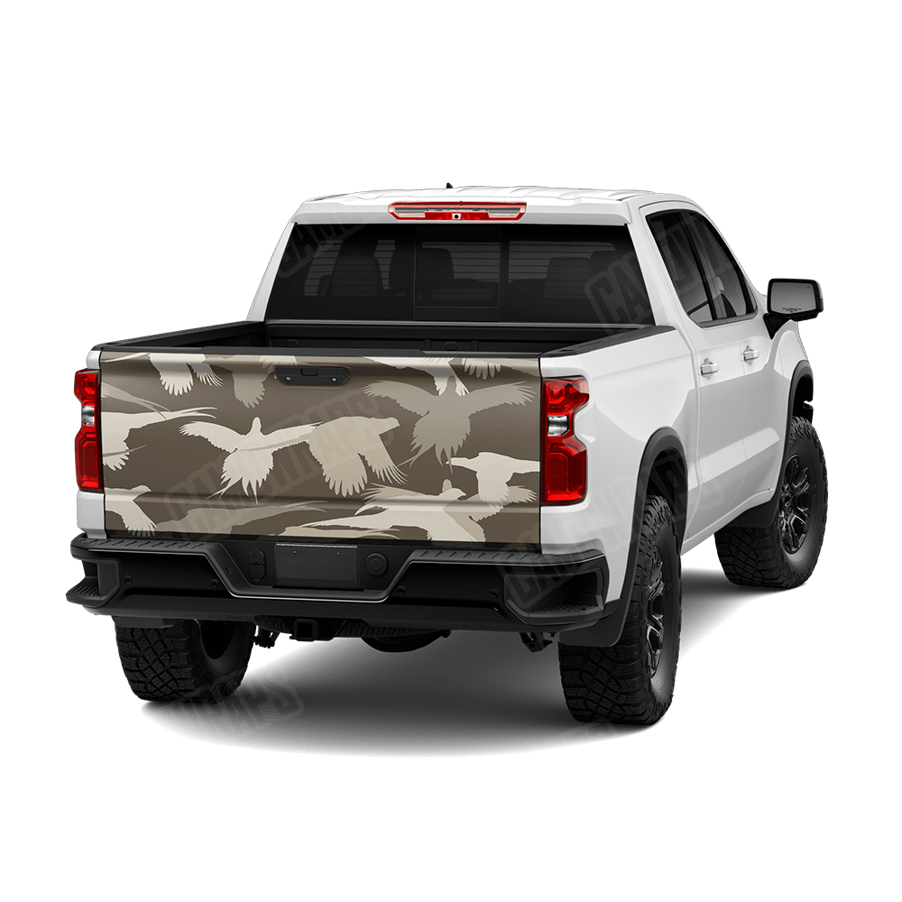 Silhouette Pheasant Camo Tailgate Vinyl Wrap