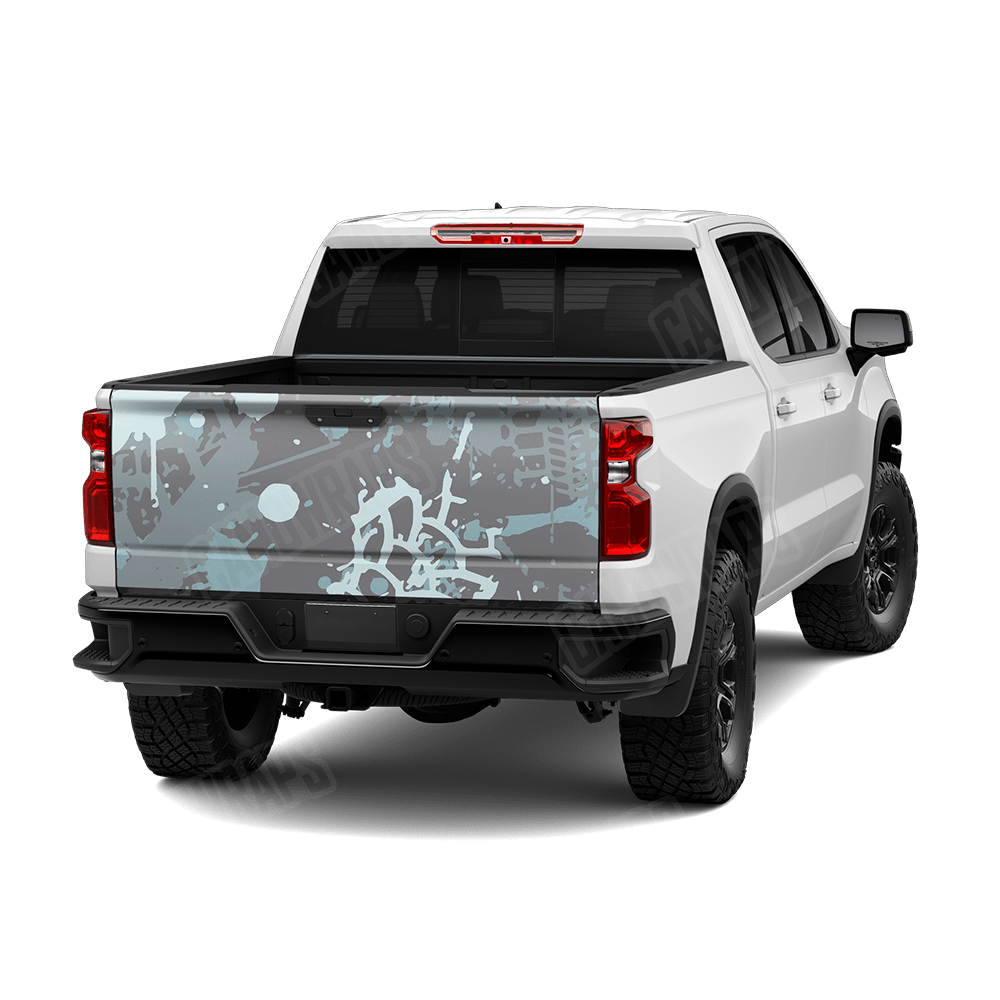 Tire Splatter Overcast Camo Tailgate Vinyl Wrap