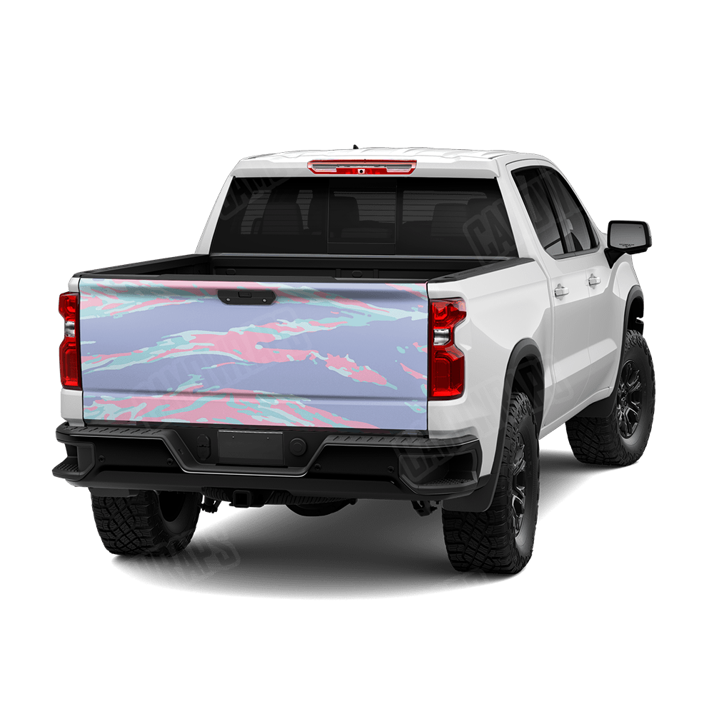 Vietnam Tiger Stripe Cotton Candy Camo Tailgate Vinyl Wrap