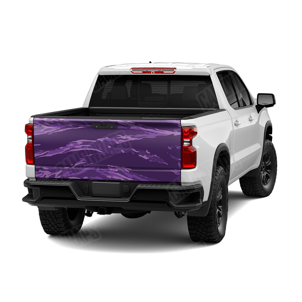 Vietnam Tiger Stripe Elite Purple Camo Tailgate Vinyl Wrap