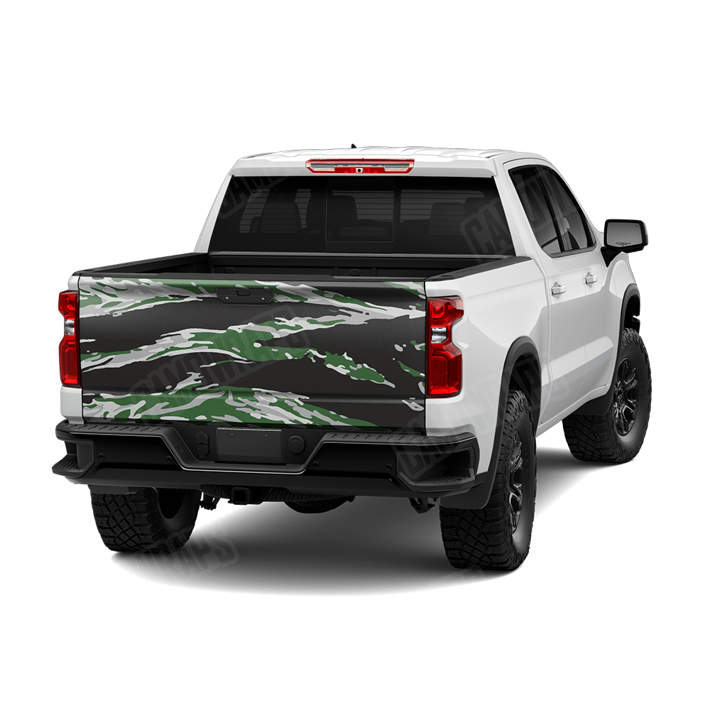 Vietnam Tiger Stripe Green Tiger Camo Tailgate Vinyl Wrap