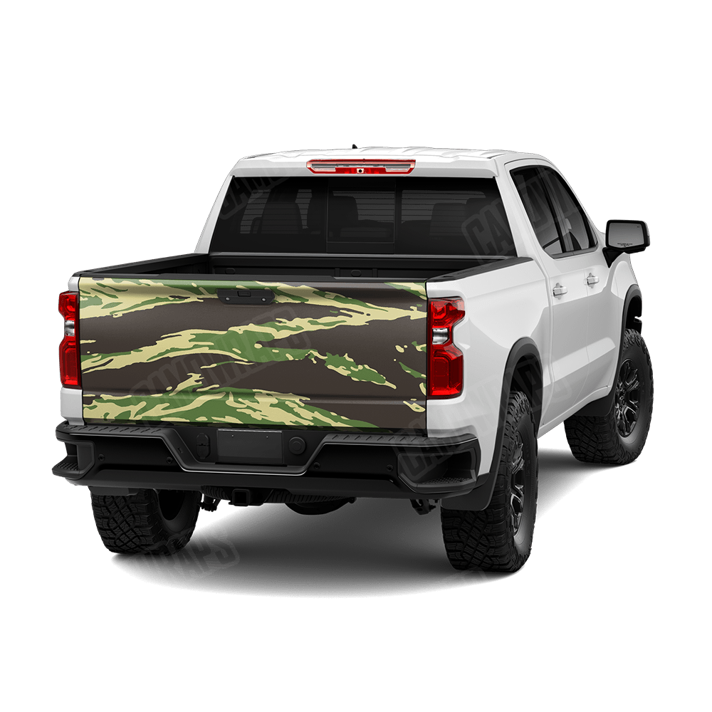 Vietnam Tiger Stripe Jungle Camo Tailgate Vinyl Wrap