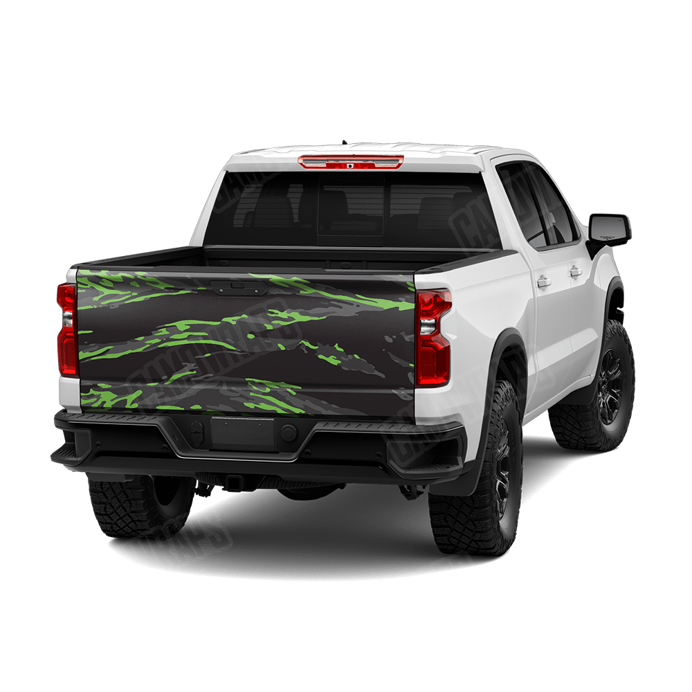 Vietnam Tiger Stripe Metro Green Camo Tailgate Vinyl Wrap