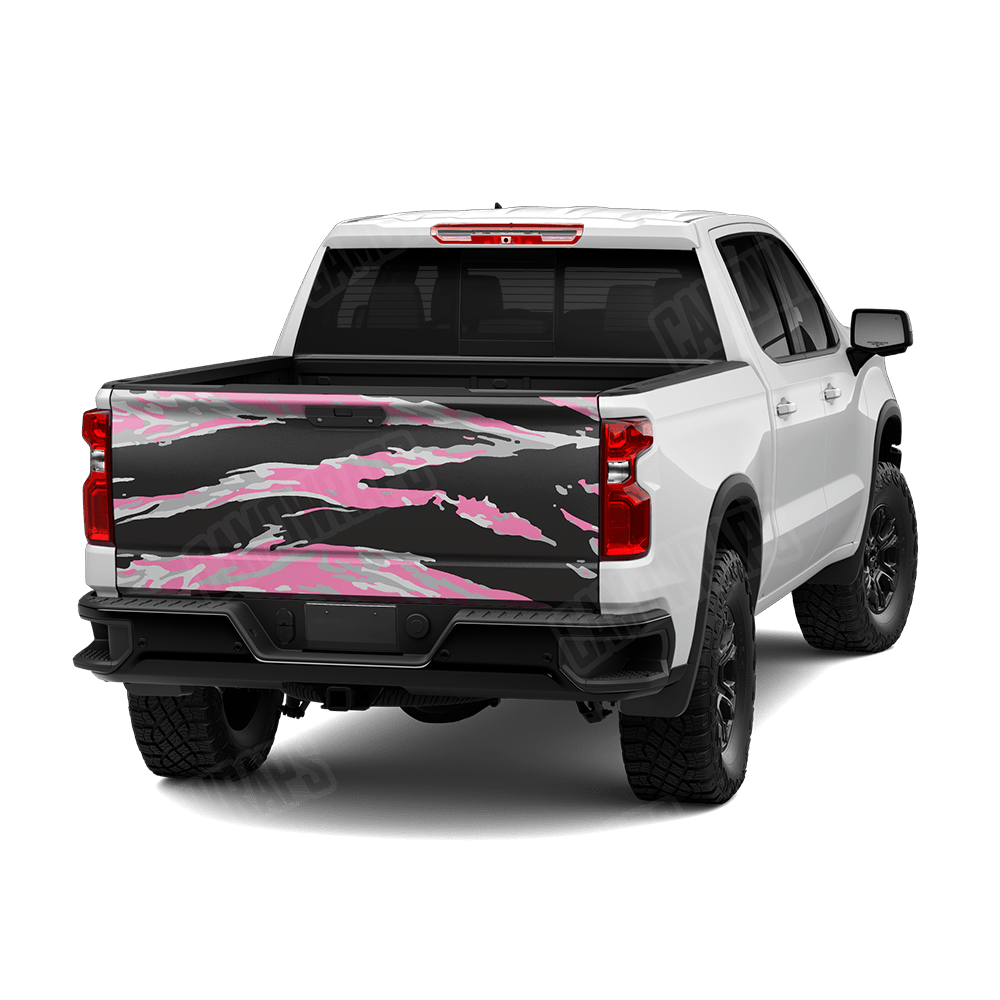 Vietnam Tiger Stripe Pink Tiger Camo Tailgate Vinyl Wrap