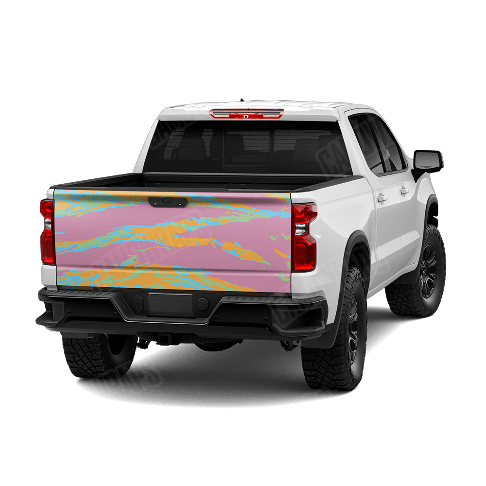 Vietnam Tiger Stripe Sherbert Camo Tailgate Vinyl Wrap
