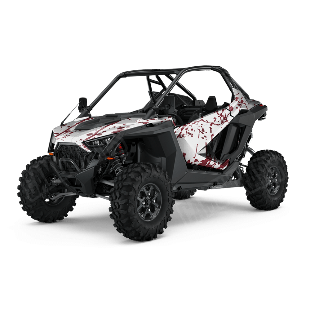 Bloodbath White Camo Side by Side UTV Vinyl Wrap