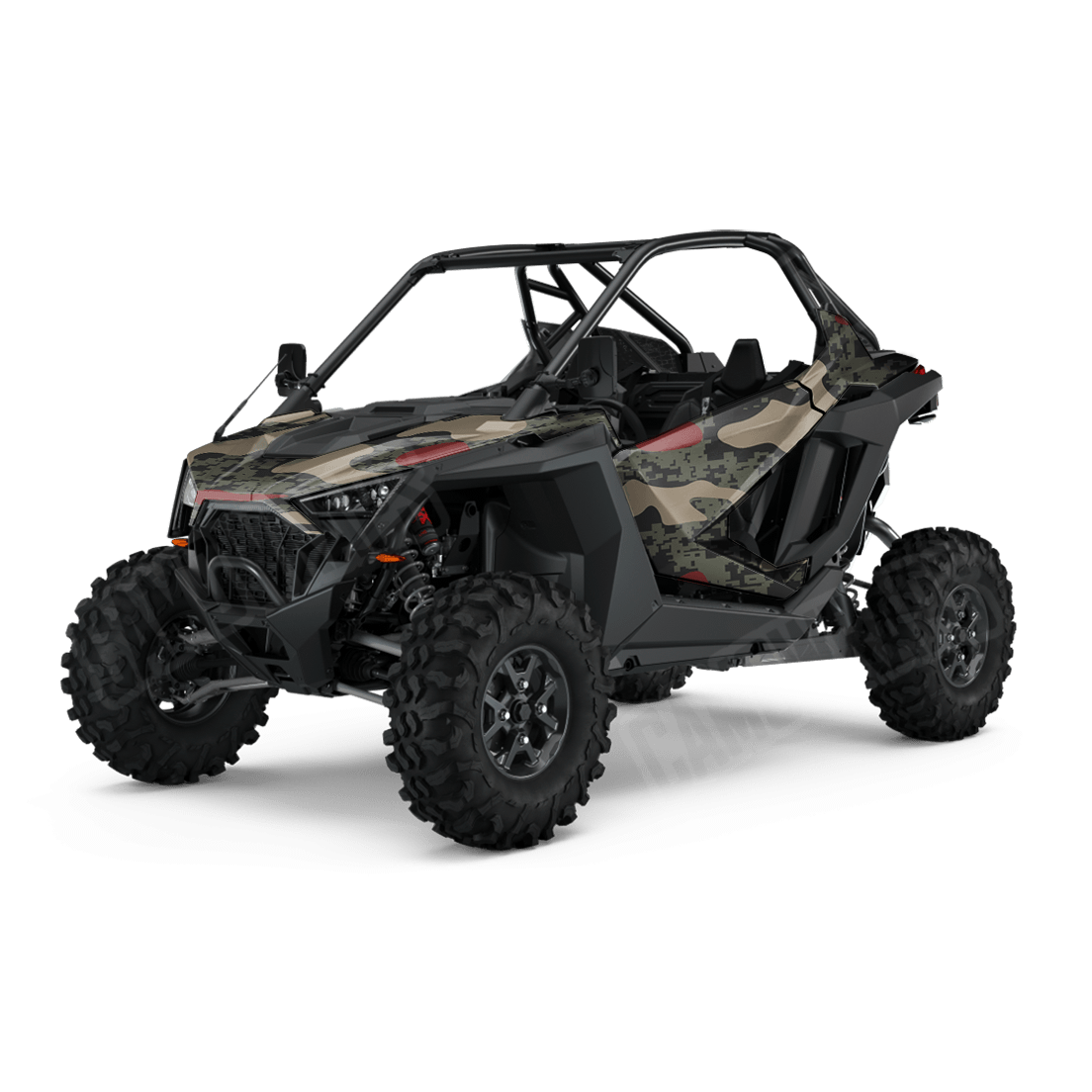 Compound Militant Red Side by Side UTV Camo Vinyl Wrap