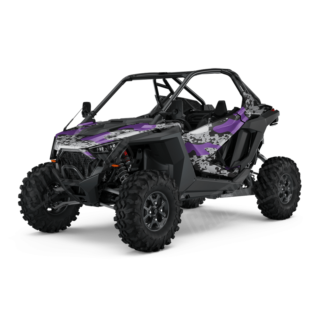 Compound Purple Tiger Side by Side UTV Camo Vinyl Wrap