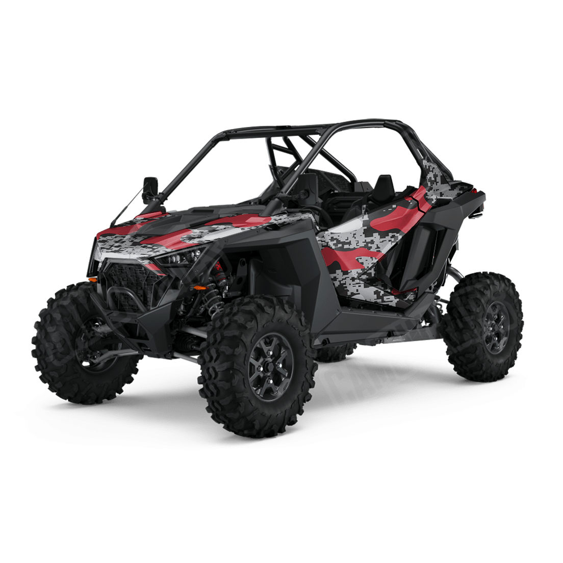 Compound Red Tiger Side by Side UTV Camo Vinyl Wrap