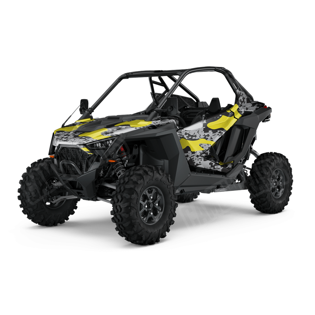 Compound Yellow Tiger Side by Side UTV Camo Vinyl Wrap