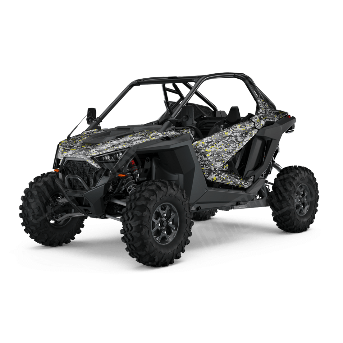 Digital Urban Yellow Side by Side UTV Camo Vinyl Wrap