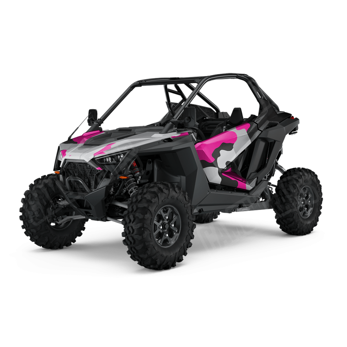 Jumbo Cumulus Magenta Tiger Side by Side UTV Camo Vinyl Wrap