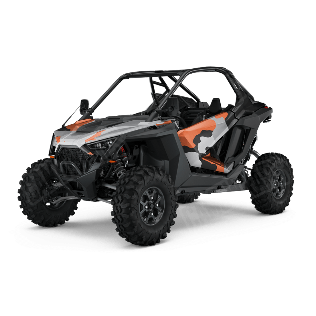 Jumbo Cumulus Orange Tiger Side by Side UTV Camo Vinyl Wrap
