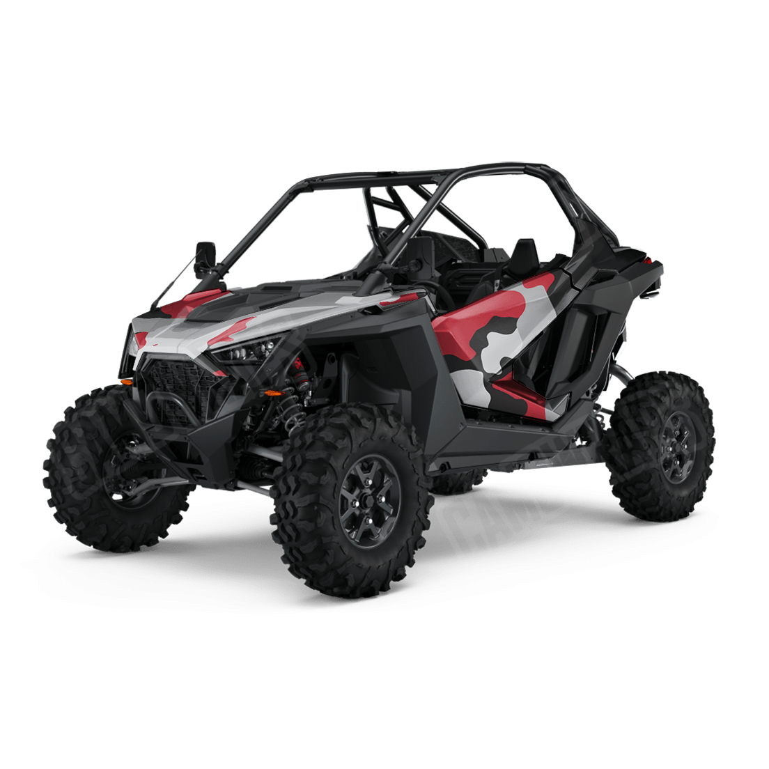 Jumbo Cumulus Red Tiger Side by Side UTV Camo Vinyl Wrap