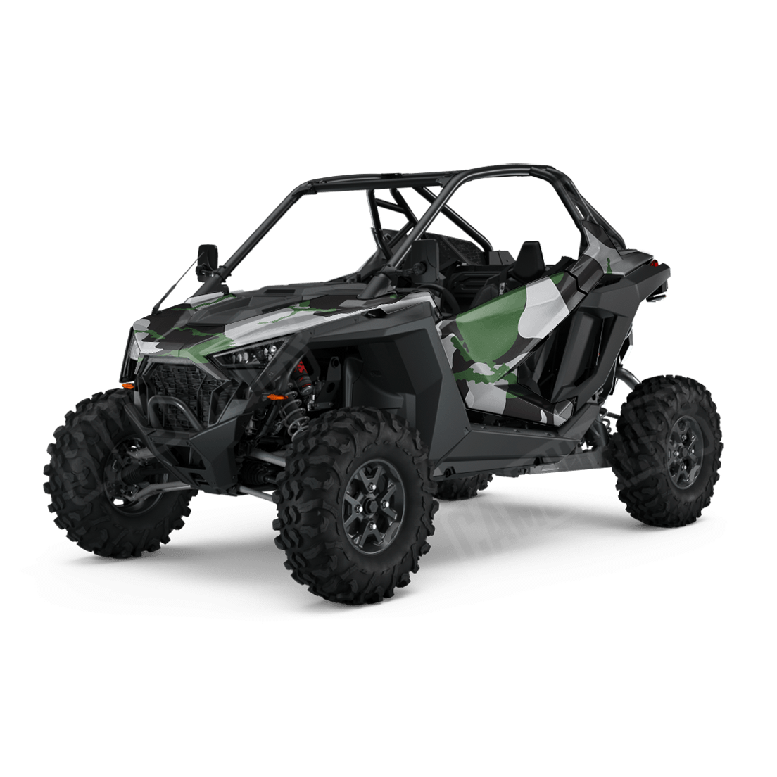 Jumbo Ragged Green Tiger Side by Side UTV Camo Vinyl Wrap