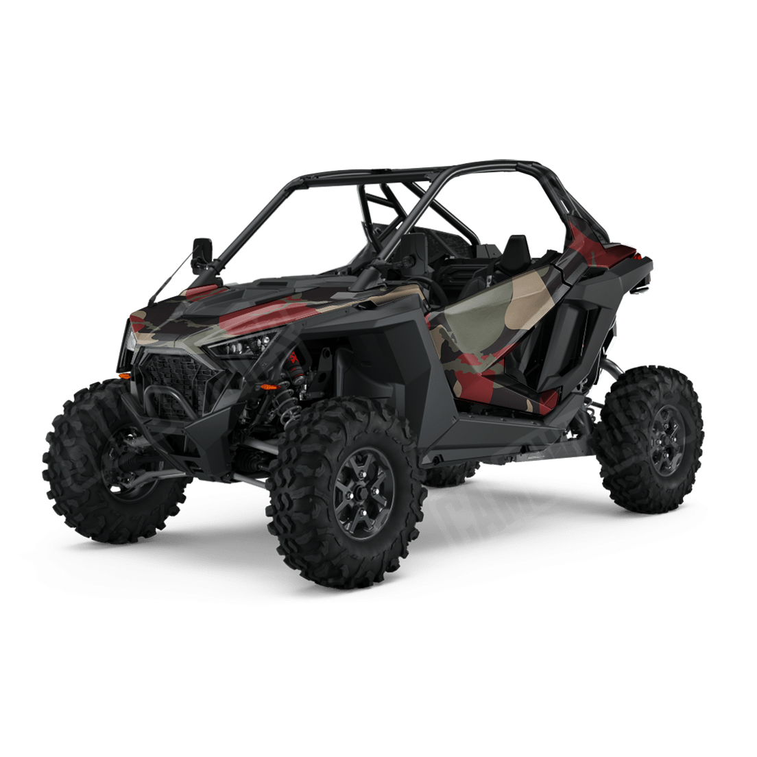 Jumbo Ragged Militant Red Side by Side UTV Camo Vinyl Wrap