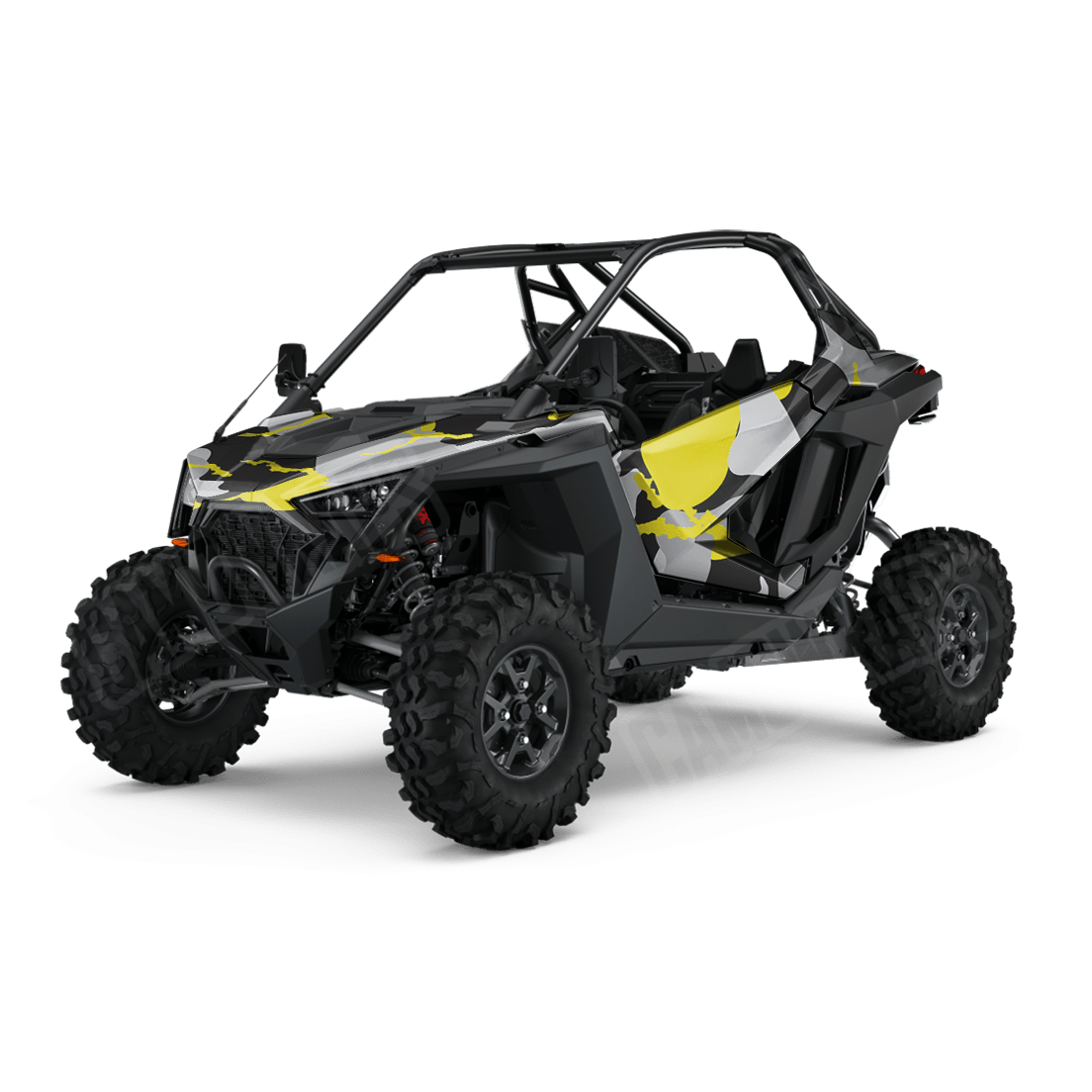 Jumbo Ragged Yellow Tiger Side by Side UTV Camo Vinyl Wrap