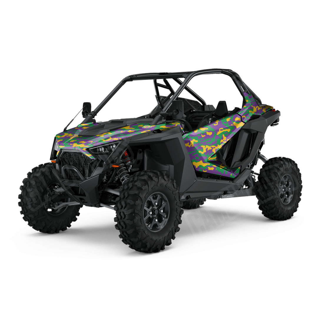 Large Classic Mardi Gras Side by Side UTV Camo Vinyl Wrap